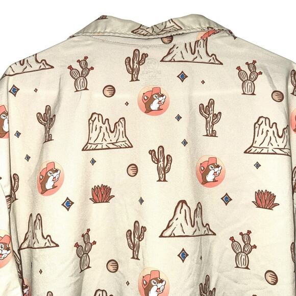 Buc-ees Mens Desert Cactus Print Short Sleeve Button Up Camper Shirt 3XL - Picture 6 of 12